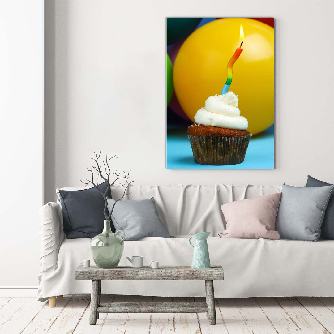 Cupcake zum Geburtstag - Kunstdrucke auf Leinwand