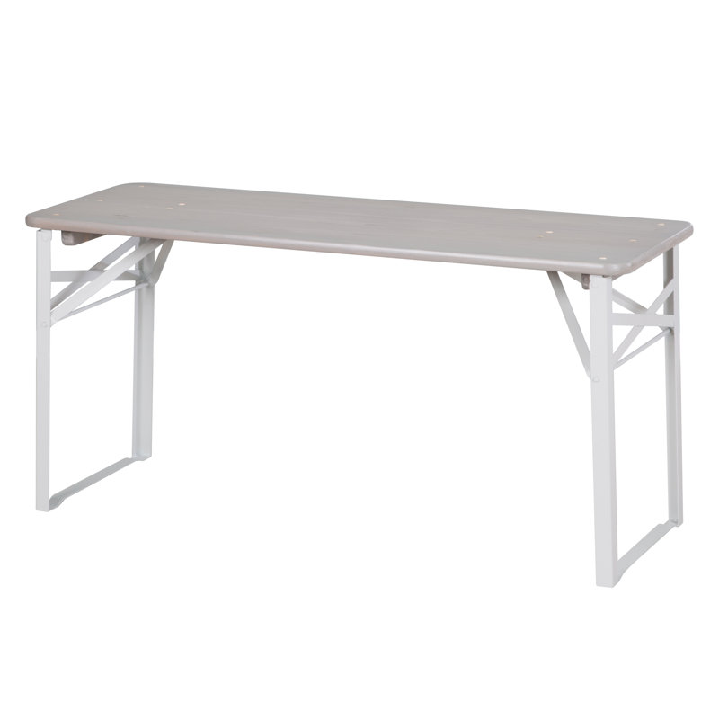 Kids 3 Piece Solid Wood Rectangular Activity Table and Bench, Grey