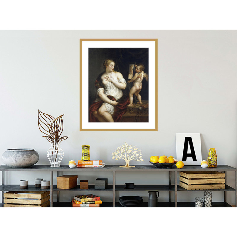 «Venus and Cupid» par Peter Paul Rubens, impression giclée encadrée, H 39,82 po x l 33,5 po