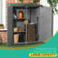 Remise de rangement horizontale en bois massif l 4,5 pi x P 1,5 pi
