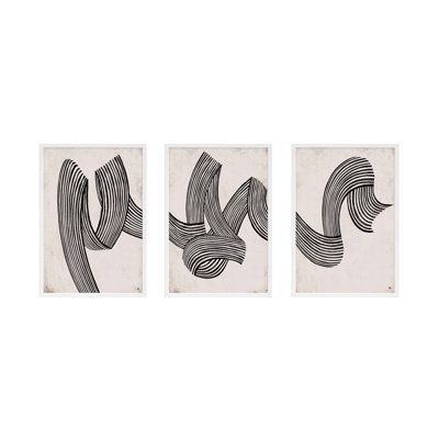 Linework by Studio M - 3 Piece Picture Frame Print Set