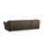 Nathanel Stylish Corner Sofa, Brown, 113.4 x 42.5 x 31.1 inches | Durable Beech Wood & Chipboard Frame | 100% Polyester Fabric, Dry-Cleanable | 28 DNS Soft Foam & Silicone Back Cushion | Elegant Design with Walnut Legs-90667749