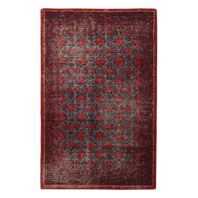 Distressed Homage Wool Geometric Area Rug