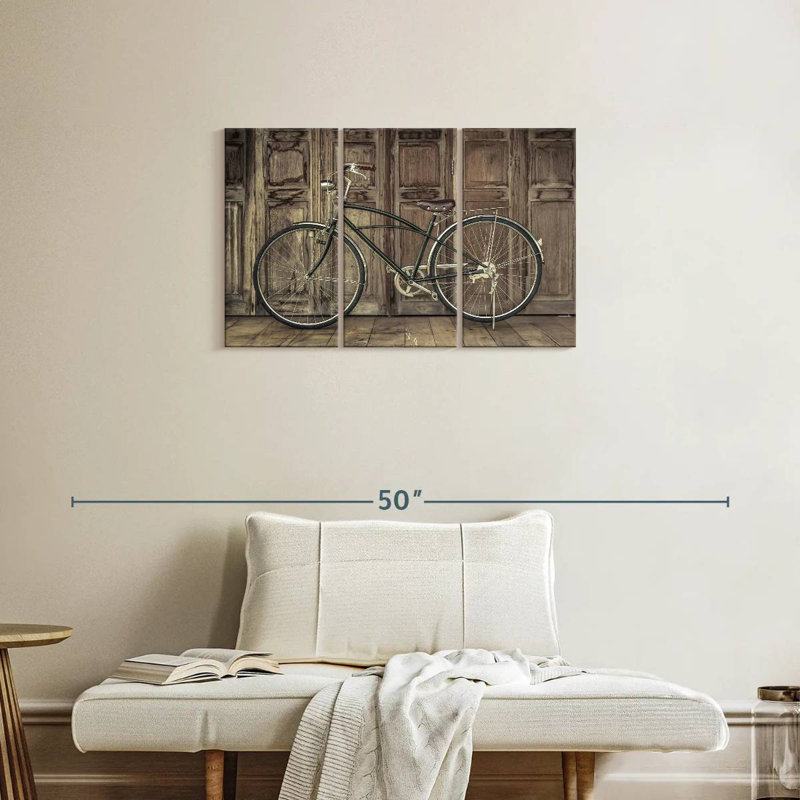Mehar Teak Door Bicycle, 20" H x 33" W