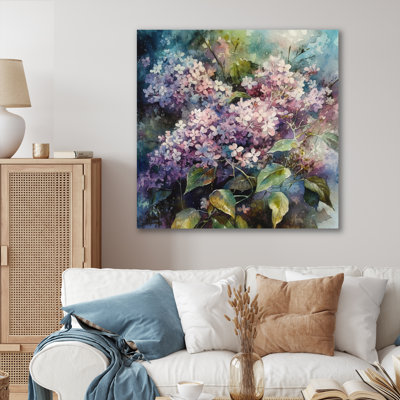 Mauve, vert, lilas I sur impression sur toile