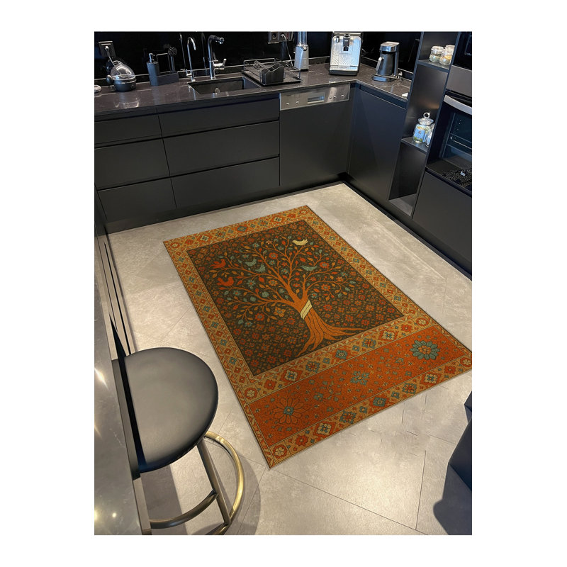 Tapis brun tissé Mosso, 2'4" x 3'11"