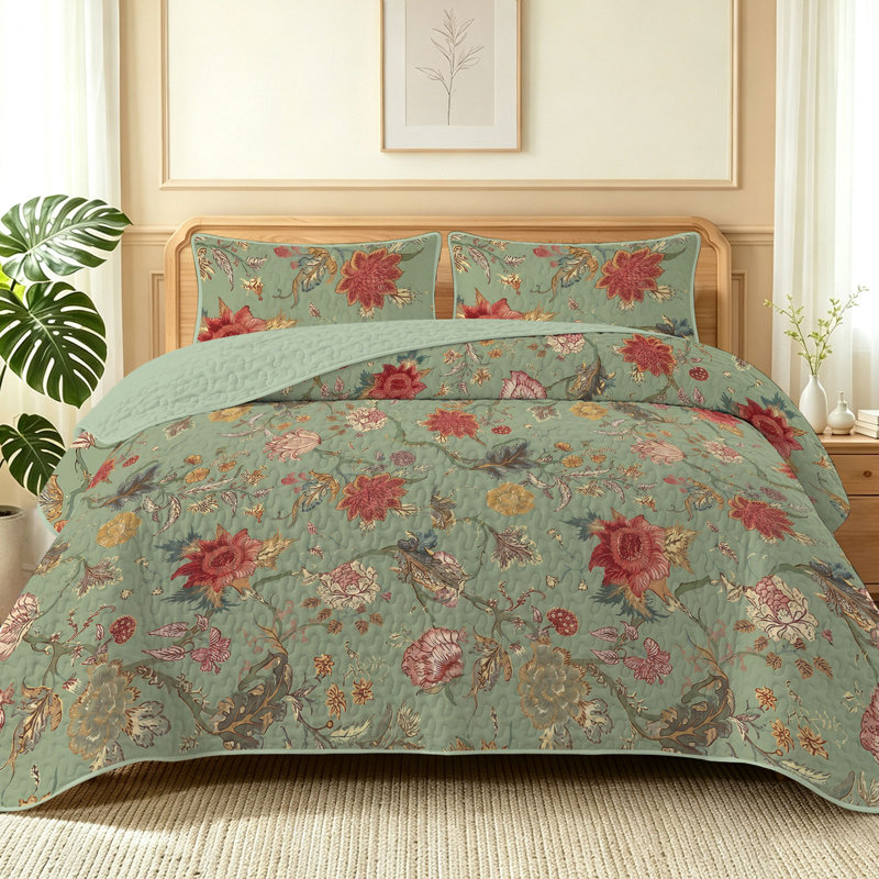 Bedding, King Bedspread + 2 King Pillowcases
