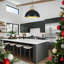  Luminaire suspendu en forme de dôme industriel moderne à 1 lumière avec abat-jour en métal pour îlot de cuisine 18 po-1673431807