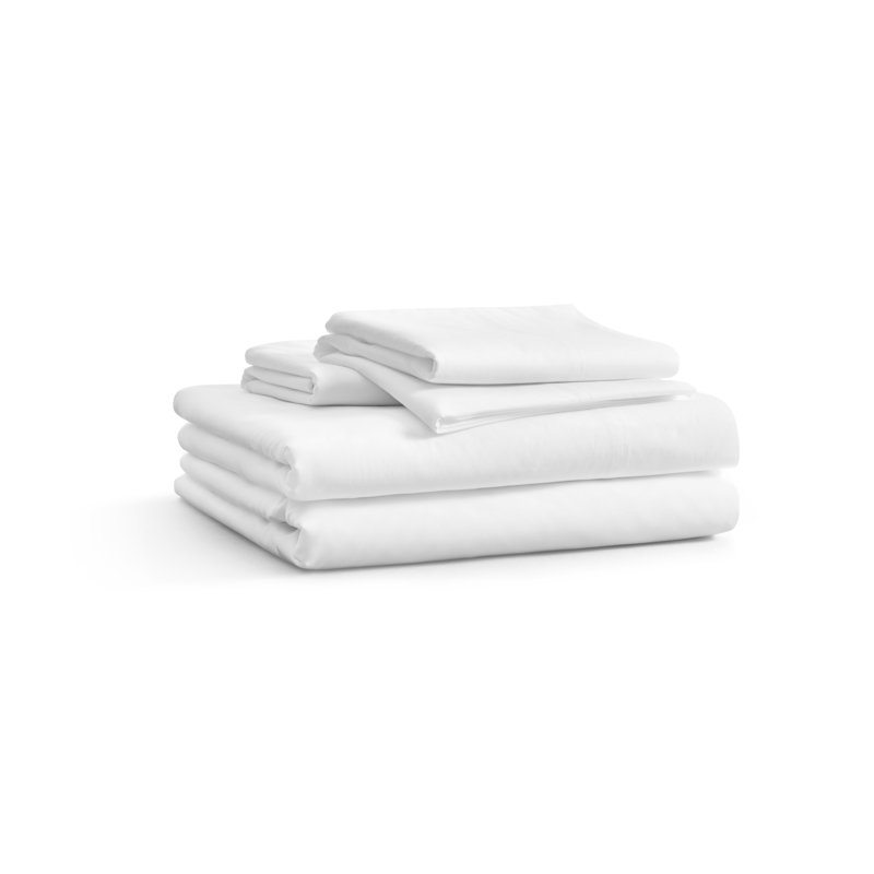 Percale Sheet Set, Twin, White