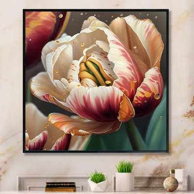 «Annalise Tulip Flowers Watercolor», reproduction sur toile