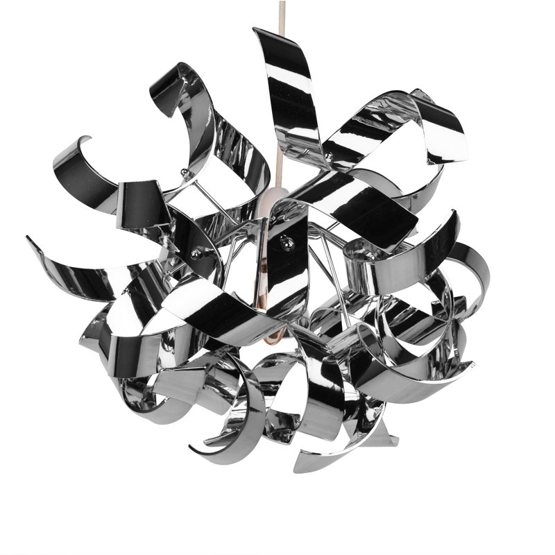 35cm H Pendant Shade, Polished Chrome