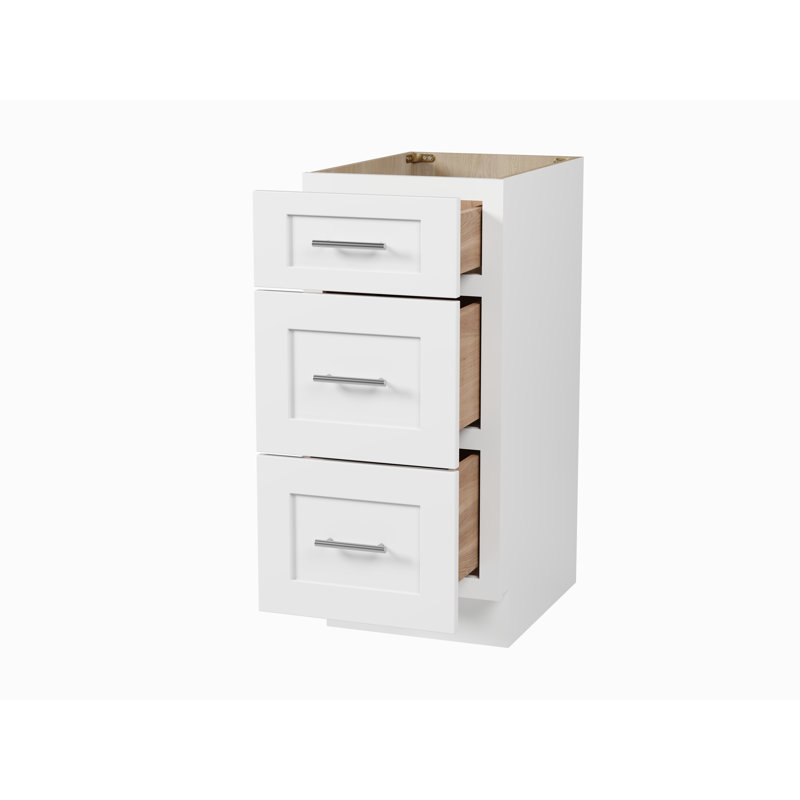 Disar 15 " Single Double Bathroom Vanity Base, White