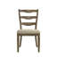 Ensemble de chaises d'appoint Parfield en tissu brun clair et finition chêne vieilli (ensemble de 2)