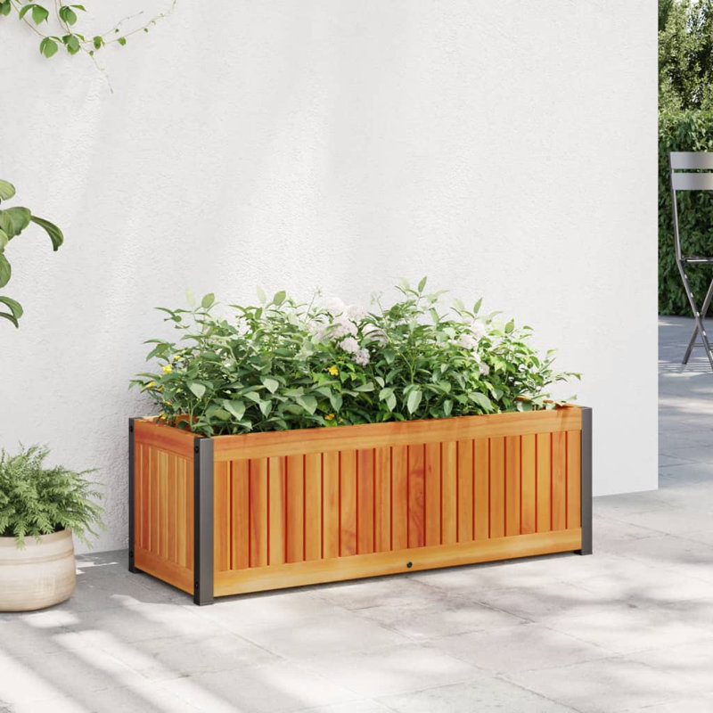 Garden Planter 30x27.5 Cm Steel, 27.5cmH x 80cmW x 30cmD