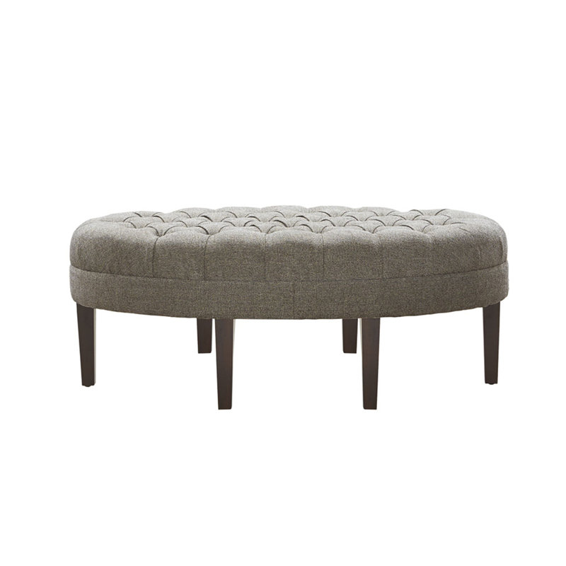 Bernville Upholstered Ottoman, Gray