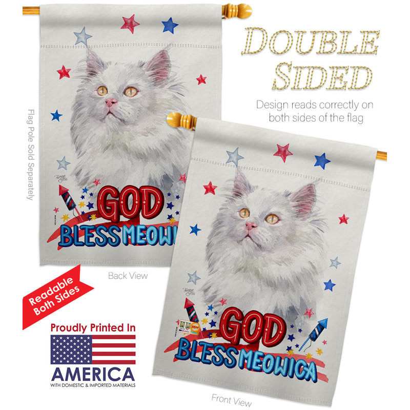 Drapeau de maison patriotique en polyester 3 faces 2 x 2 pi