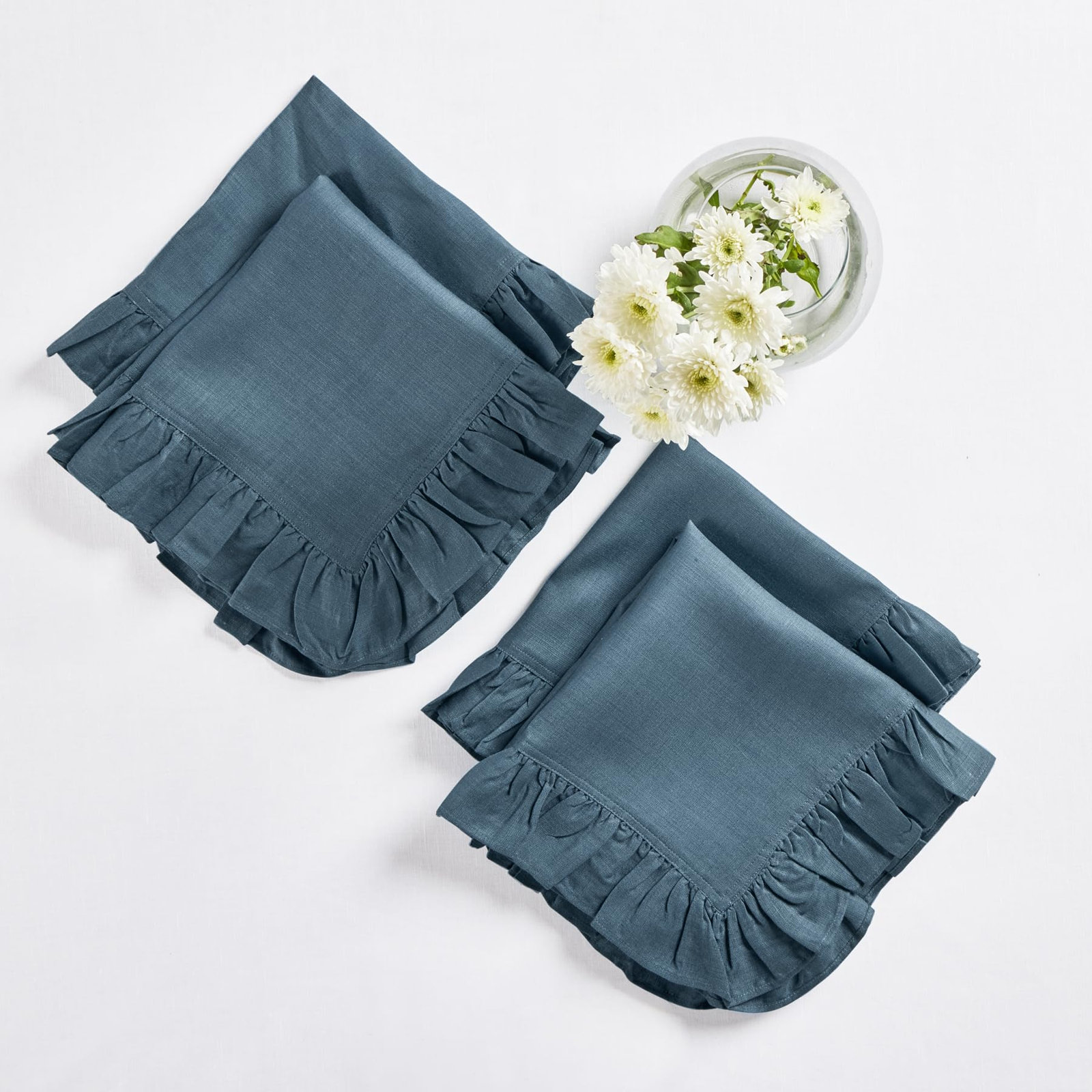 100% Linen Napkin, Peacock Blue