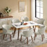 Kanalu Upholstered Wingback Side Chair with Solid Wood Legs