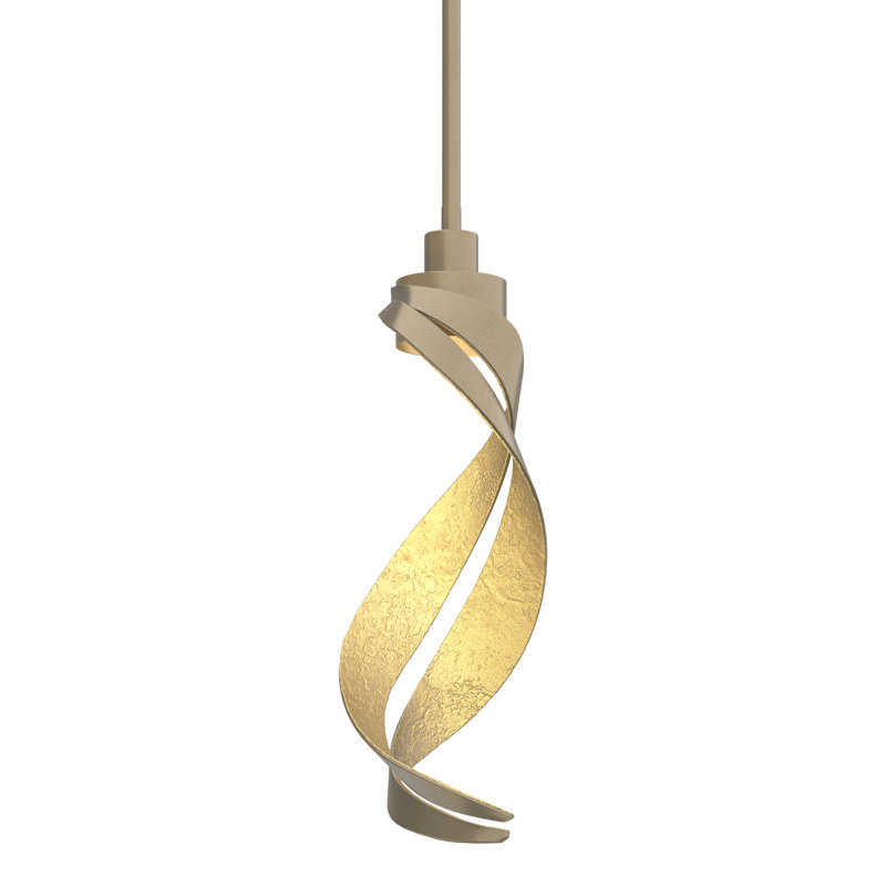 Folio 1 - Light Unique/Statement Geometric Pendant, Soft Gold