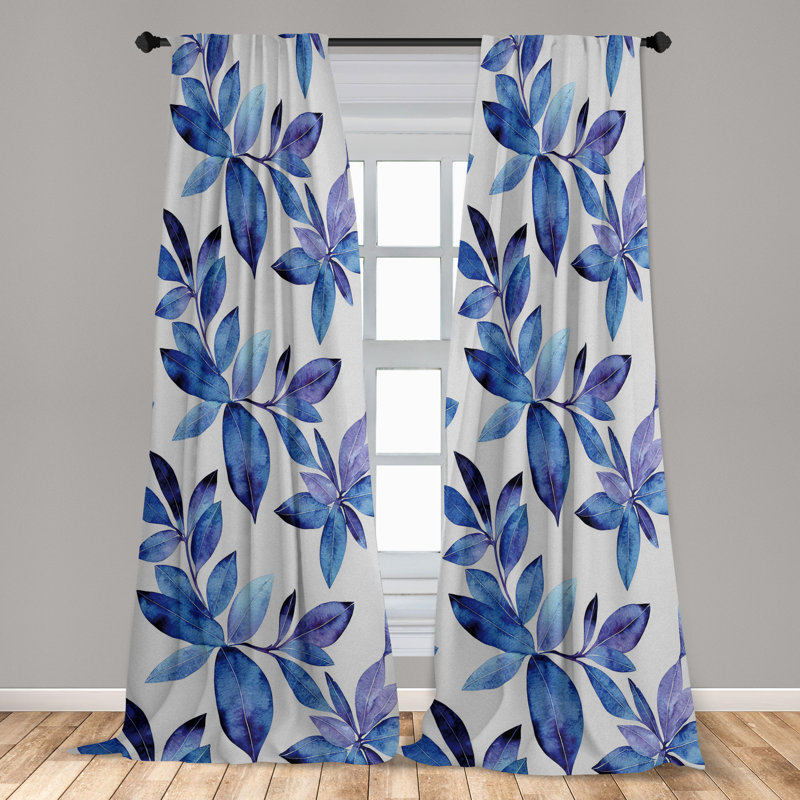 Kunrui Semi Sheer Curtain Pair, 95" W x 63" H