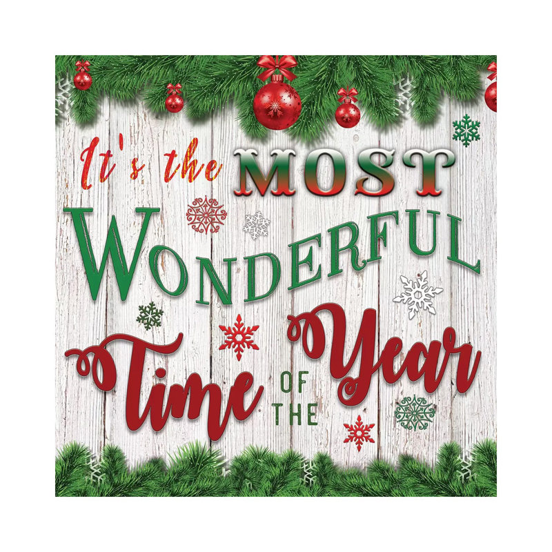 It's The Most Wonderful Time Of The Year by Bluebird Barn - Wrapped Canvas Print, 45.72 cm H x 45.72 cm W x 1.91 cm D
