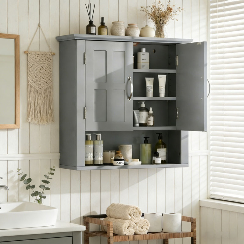 Bathroom Storage Cabinet, Gray