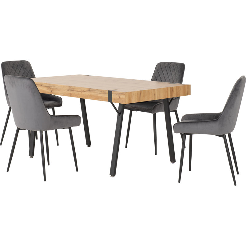 Alcott 4 - Person Dining Set, Grey