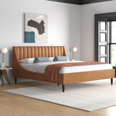 Helaina Upholstered Wingback Bed