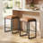 Bar Stools Set of 2, Counter Height Bar Stools, Synthetic Leather with Stitching-100855886