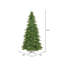 Mixed Country Slim 12' Green Pine Artificial Christmas Tree