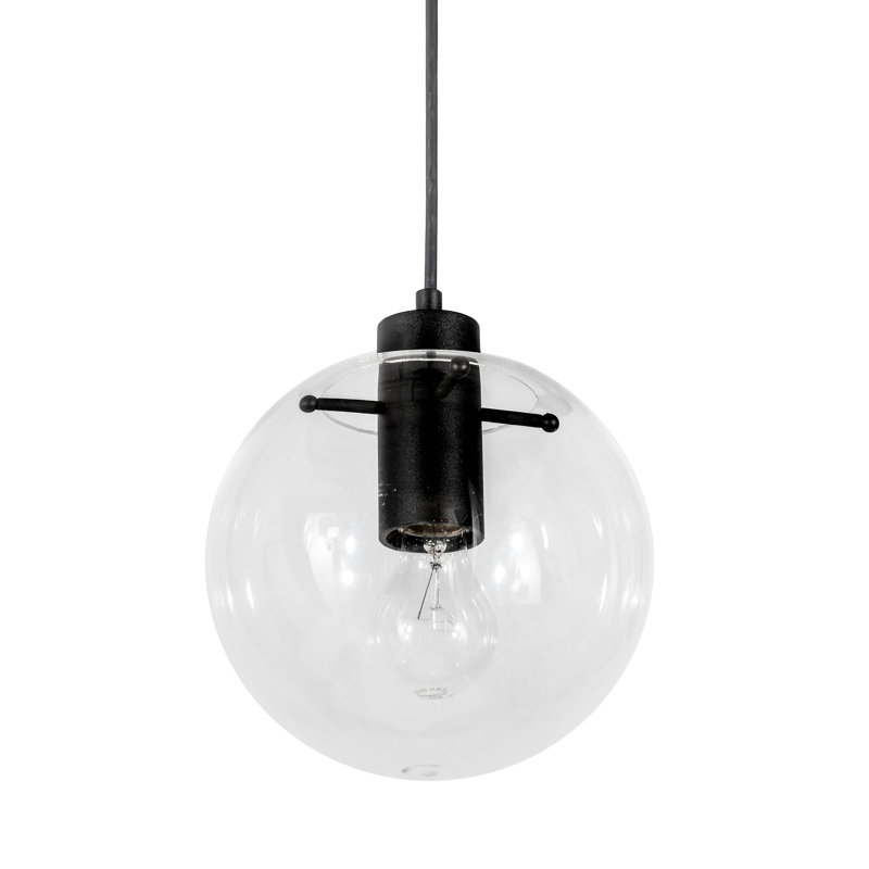 1 - Light Textured Black Single Pendant
