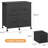 Black 4-Fabric-Drawer Lateral File Cabinet - Mobile Filing Cabinet (Printer Stand For Large Printers, Fits A4/Letter For Home Office)