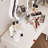 Makeup Vanity with Light mirror,5 drawers,1 chair