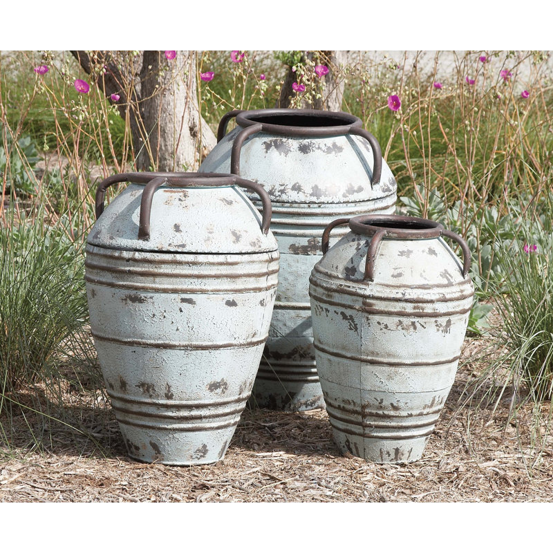 Ensemble de vases décoratifs en métal Ashli
