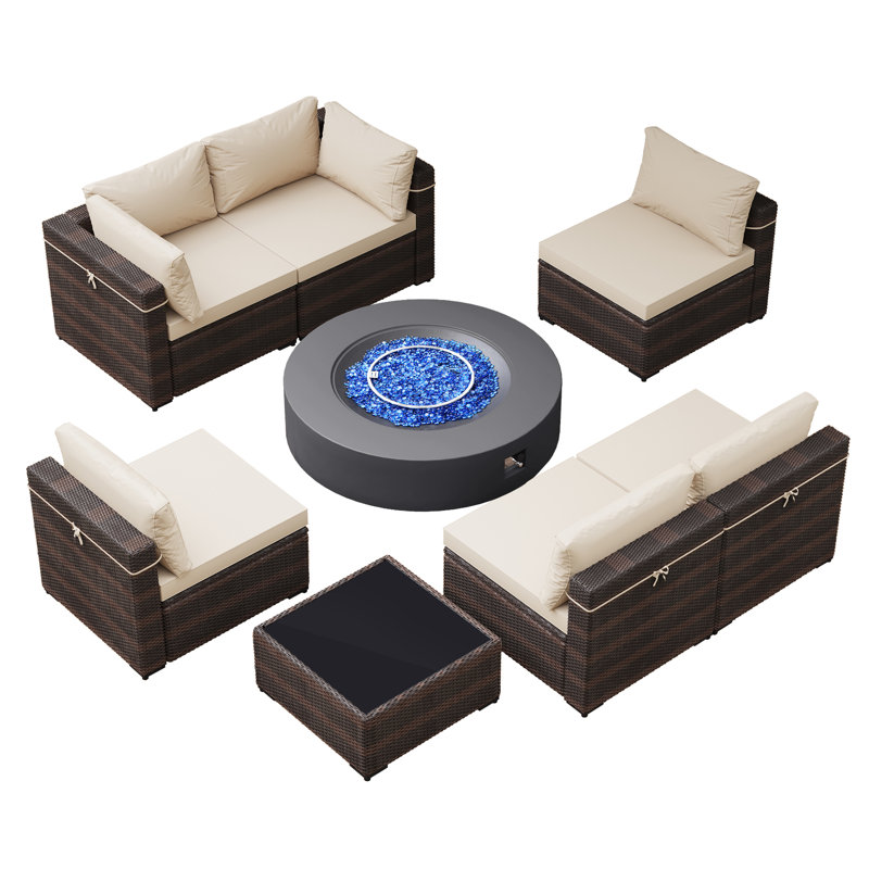 Salara 300 - Ensemble de conversation avec coussins pour 300 personnes, Beige