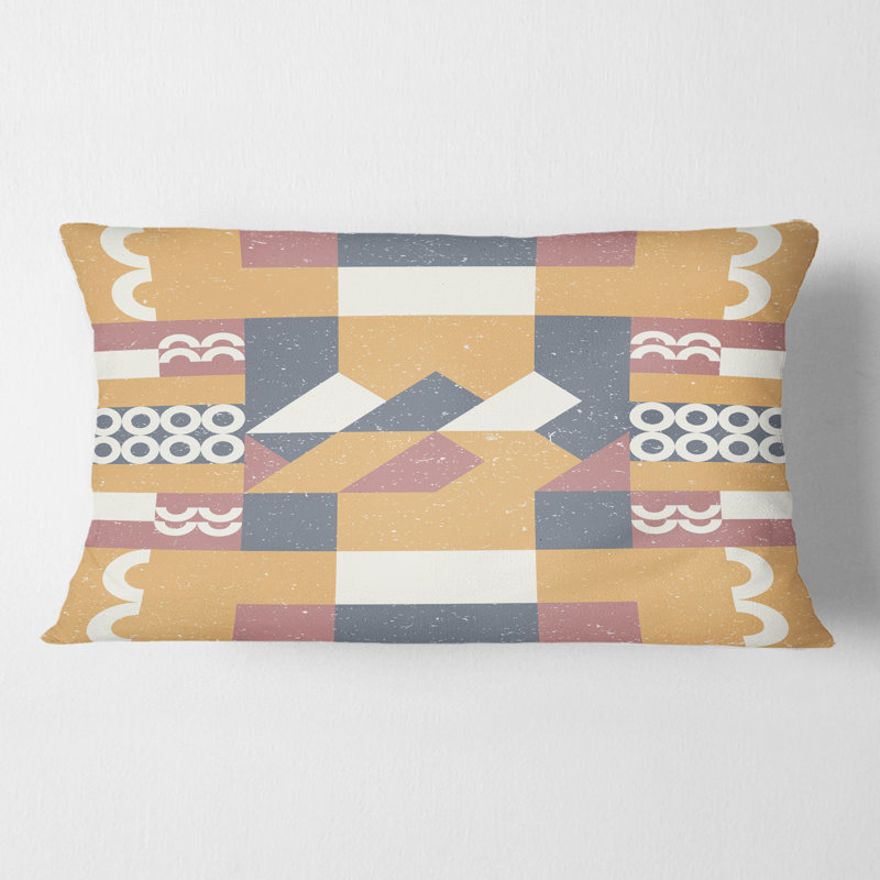 Coussin décoratif rétro imprimé géométrique VI - Mid-Century