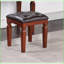 Ensemble de meuble-lavabo traditionnel avec tabouret, tiroirs de rangement et amp; Siège capitonné | Noir | Bois d'hévéa-898659725