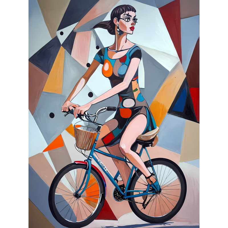 Cyclist's Journey, H 32 po x l 24 po