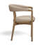 Chaise en cuir taupe Longwell