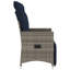  Reclining Patio Chairs 2 Pcs With Cushions Grey Poly Rattan