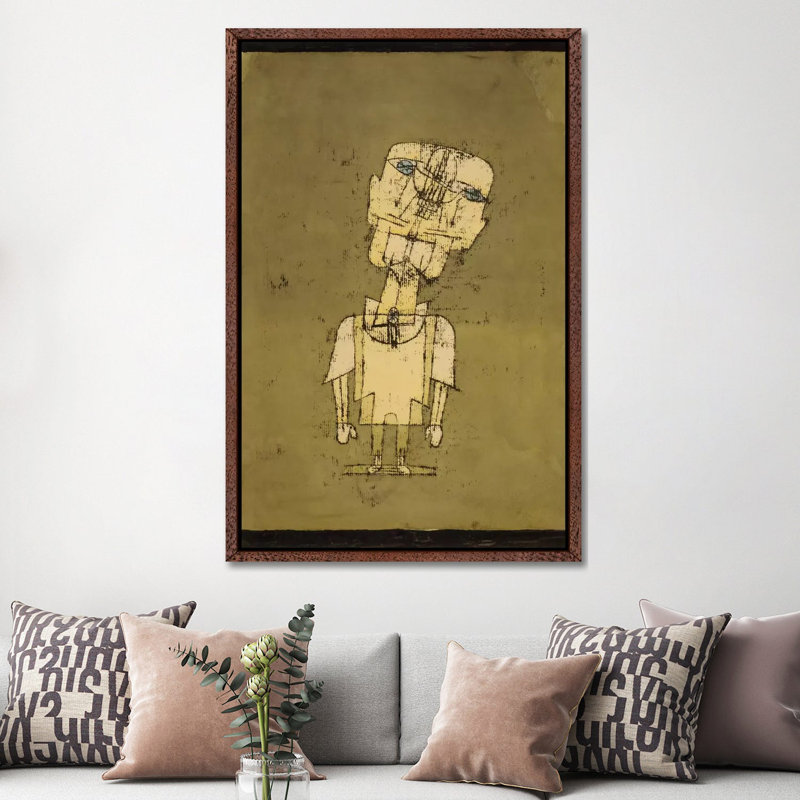 Ghost Of A Genius, 1922 by Paul Klee - Print on Canvas, Classic Brown Wood Framed, 152.5 cm H x 101.5 cm W