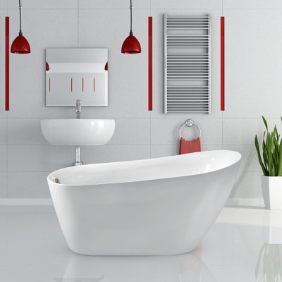 1501.1mm x 718.8mm Freestanding Soaking Acrylic Bathtub