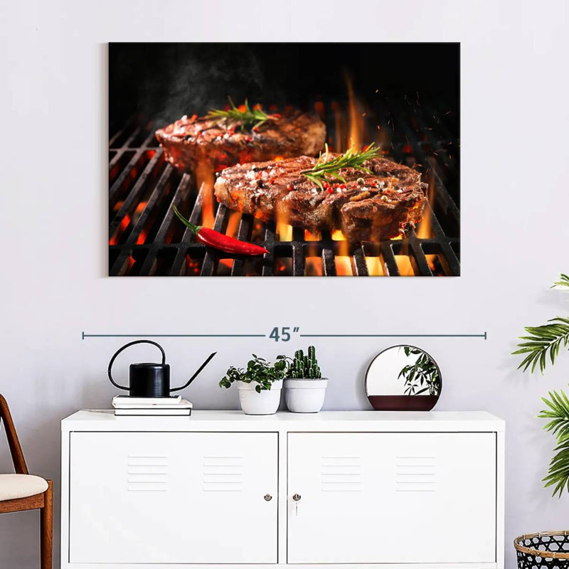 Yarlin Sizzling Beef Steaks, 26" H x 39" W