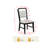 Musselburgh 5 Pieces 48" Black Wood Round Dining Set 