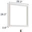 Revitalisez votre salle de bain avec ce magnifique miroir carré blanc mat de 32 pouces!