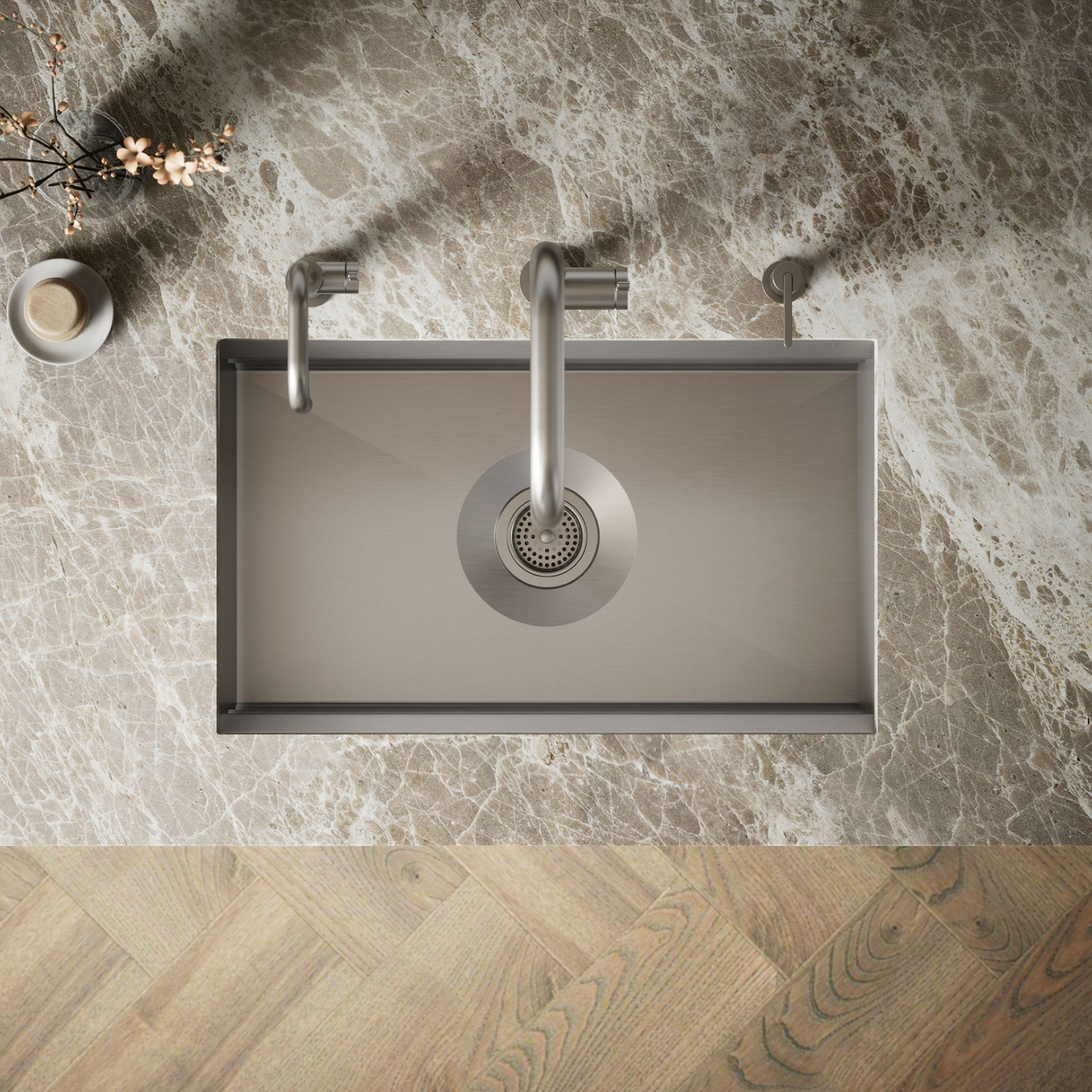 Prolific 29" L x 17.75" W x 10.97" D Kitchen Sink with Accessories