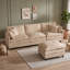 Canapé modulaire en L avec repose-pieds mobile-917004013