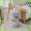 Table basse cylindrique texturée en marbre gris, panneau de fibres à densité moyenne de 12 po de diamètre x H 19,7 po, sans assemblage, hauteur ergonomique pour le salon