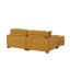 Ensemble de canapé-lit modulaire rembourré 4 pièces en velours côtelé orange avec fauteuils et repose-pieds amovibles-73798812
