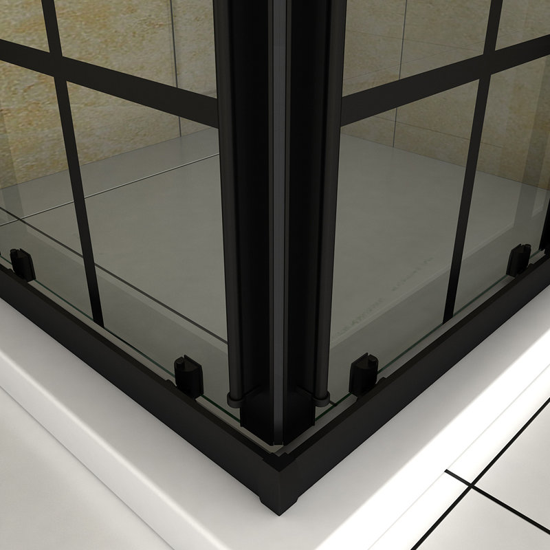 - W x 72'' H Bypass Door Framed Shower Door with